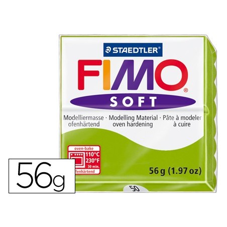 Pasta staedtler fimo soft 57 gr color verde manzana
