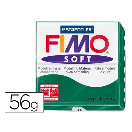 Pasta staedtler fimo soft 57 gr color verde esmeralda