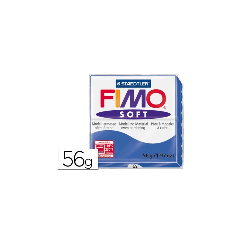 Pasta staedtler fimo soft 57 gr color azul brillante