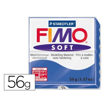 Pasta staedtler fimo soft 57 gr color azul brillante