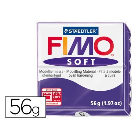 Pasta staedtler fimo soft 57 gr color violeta oscuro