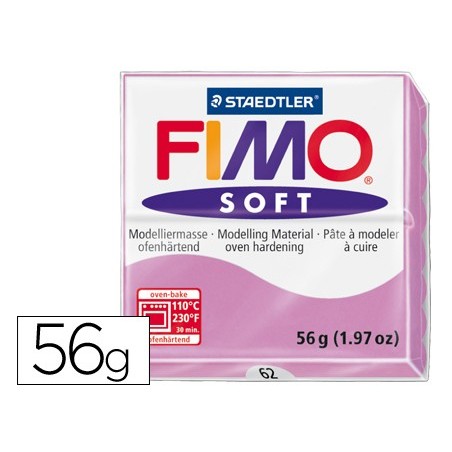 Pasta staedtler fimo soft 57 gr color violeta claro