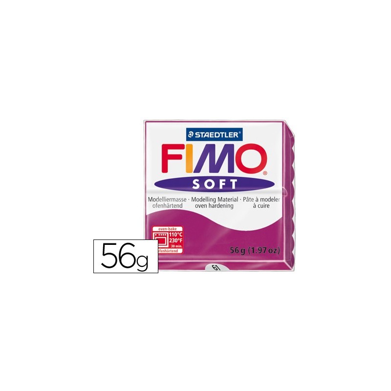 Pasta staedtler fimo soft 57 gr color purpura