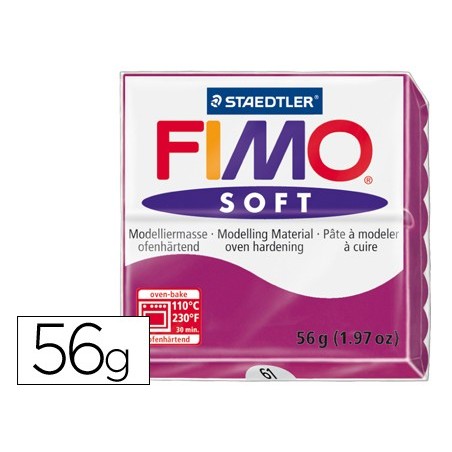 Pasta staedtler fimo soft 57 gr color purpura
