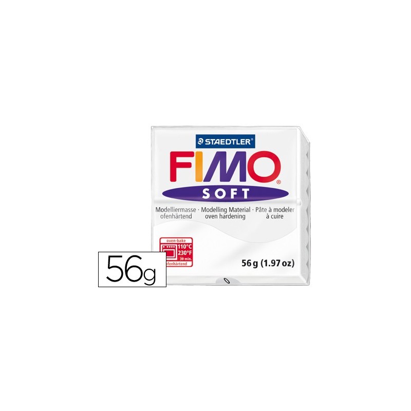 Pasta staedtler fimo soft 57 gr color blanco