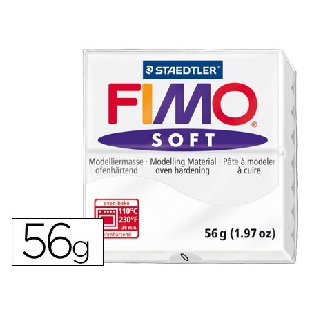 Pasta staedtler fimo soft 57 gr color blanco