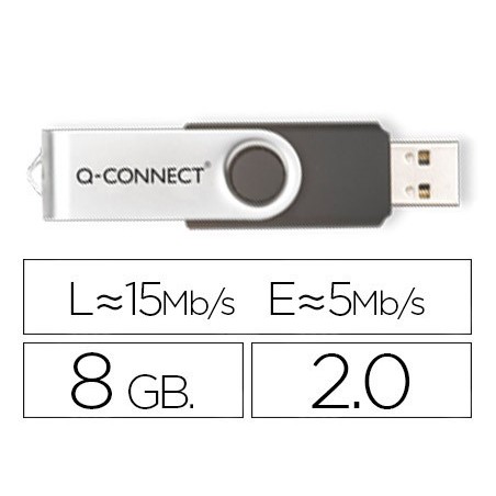 Memoria usb q-connect flash 8 gb 2.0