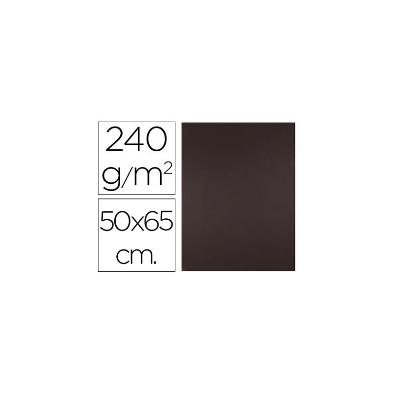 Cartulina liderpapel 50x65 cm marron oscuro 240 gr unidad