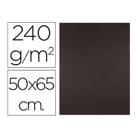 Cartulina liderpapel 50x65 cm marron oscuro 240 gr unidad