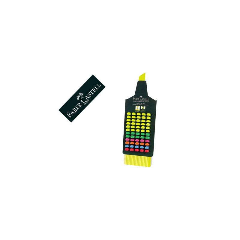 Rotulador faber fluorescente 48 expositor 60 unidades colores surtidos