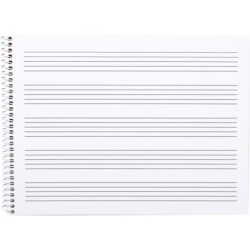 Bloc musica liderpapel pentagrama 4mm cuarto 20 hojas 100g/m2