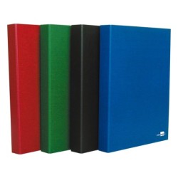 Carpeta de 4 anillas 25mm redondas liderpapel cuarto carton forrado paper coat 4 colores surtidos