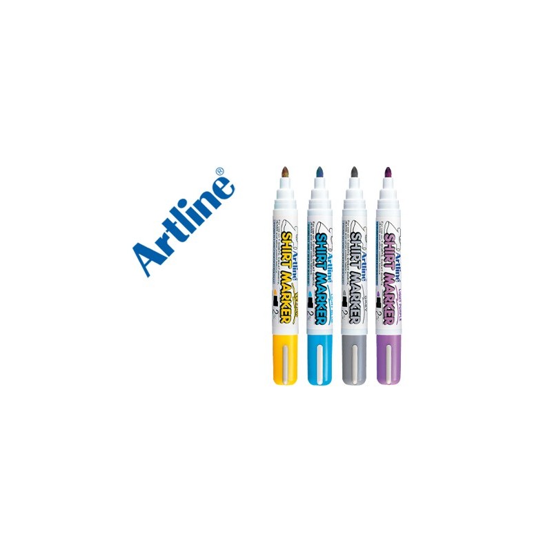 Rotulador artline camiseta ekt-2 amarillo gris celeste y violeta punta redonda 2 mm usoen camiseta caja de 4 unidades Rotulador artline camiseta ekt-2 amarillo gris celeste y violeta punta redonda 2 mm usoen camiseta caja de 4 unidades
