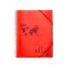 Carpeta liderpapel escaparate con espiral 10 fundas polipropileno din a4 rojo