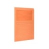 Subcarpeta cartulina q-connect din a4 naranja con ventana transparente 120 g/m2