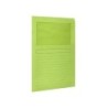 Subcarpeta cartulina q-connect din a4 verde con ventana transparente 120 gr