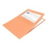 Subcarpeta cartulina q-connect din a4 naranja con ventana transparente 120 g/m2