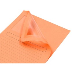 Subcarpeta cartulina q-connect din a4 naranja con ventana transparente 120 g/m2