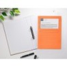 Subcarpeta cartulina q-connect din a4 naranja con ventana transparente 120 g/m2