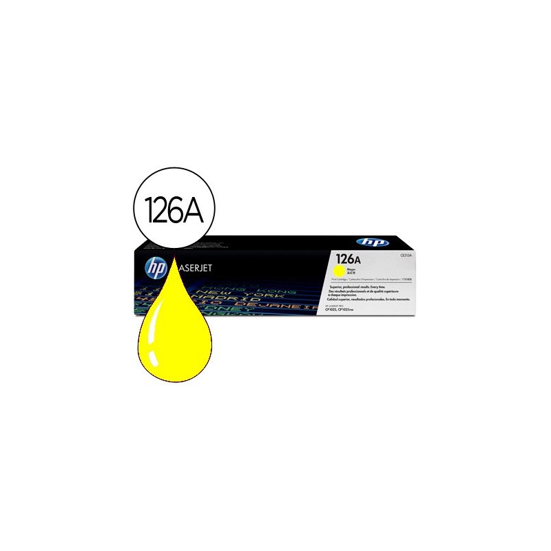 Toner hp laserjet cp1025 mfp m175a ce312a amarillo 1000 pag