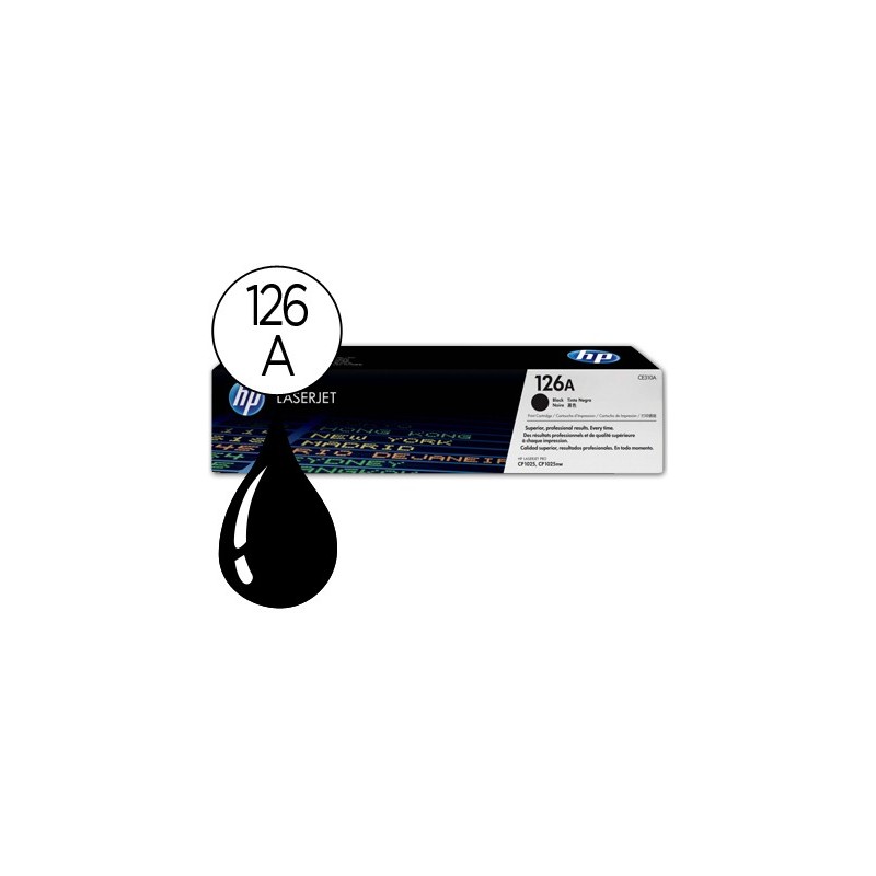 Toner hp laserjet cp1025 mfp m175a ce310a negro -1200 pag-