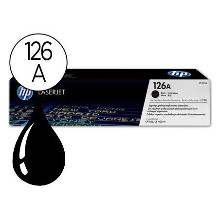 Toner hp laserjet cp1025 mfp m175a ce310a negro -1200 pag-