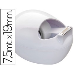 Portarrollo sobremesa scotch color blanco c-36 karim de 7,5 mt x 19 mm incluye rollo de cinta adhesiva magic