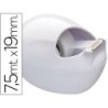 Portarrollo sobremesa scotch color blanco c-36 karim de 7,5 mt x 19 mm incluye rollo de cinta adhesiva magic