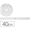 Regla mr 40 cm plastico transparente