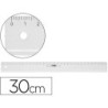 Regla mr 30 cm plastico transparente