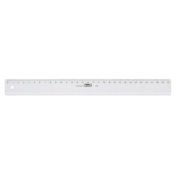 Regla mr 30 cm plastico transparente