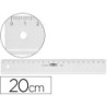 Regla mr 20 cm plastico transparente