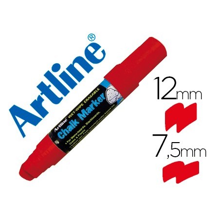 Rotulador artline pizarra verde negra epw-12 mm color rojo