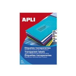 Etiqueta adhesiva apli translucidas 1225 210x297 mm fotocopiadora laser caja con 20 etiquetas