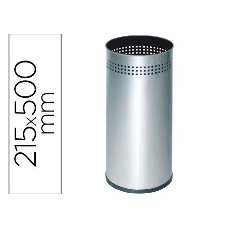 Paraguero metalico 314 perforado plateado 50x21,5 cm