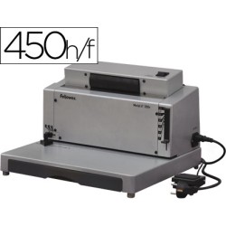 Encuadernadora electrica para espiral fellowes e-200r perfora 20 h encuaderna hasta 450 h paso 5:1