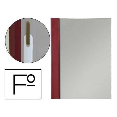 Carpeta dossier fastener pvc esselte folio burdeos