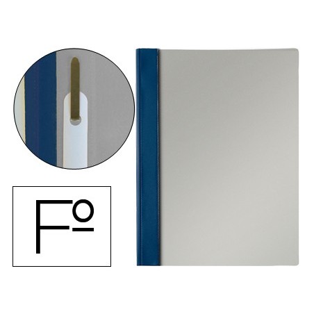 Carpeta dossier fastener pvc esselte folio azul marino