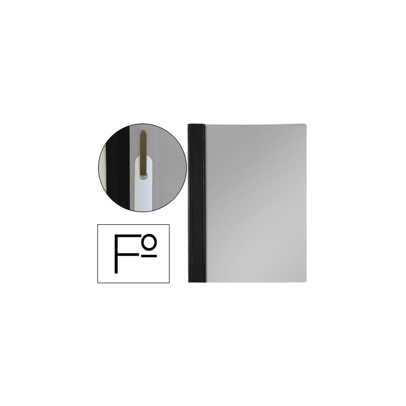 Carpeta dossier fastener pvc esselte folio negro