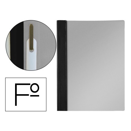 Carpeta dossier fastener pvc esselte folio negro