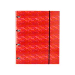 Carpeta con recambio liderpapel a5 cuadro 5mm forrada 4 anillas 20mm