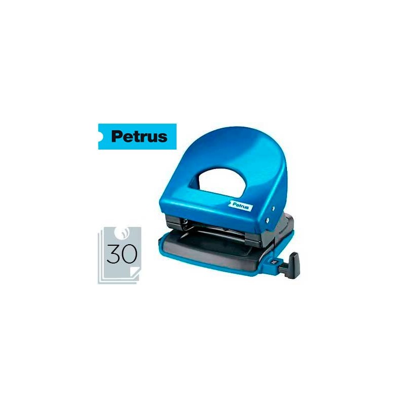 Taladrador petrus 62 wow azul metalizado capacidad 30 hojas Taladrador petrus 62 wow azul metalizado capacidad 30 hojas