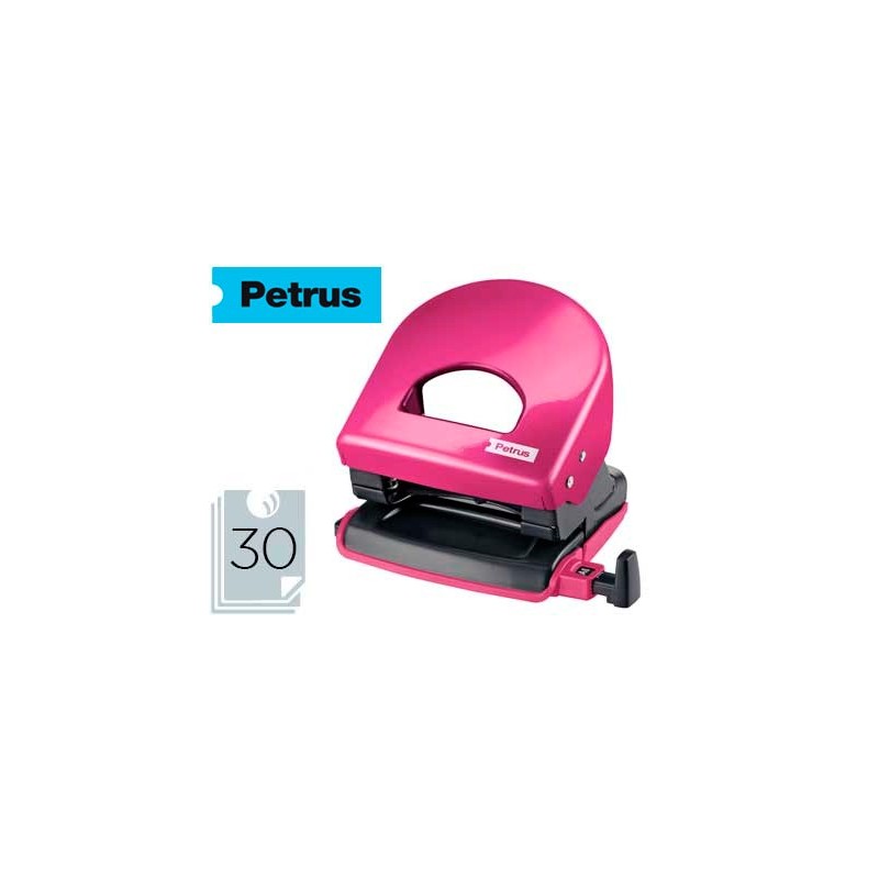 Taladrador petrus 62 wow fucsia metalizado capacidad 30 hojas Taladrador petrus 62 wow fucsia metalizado capacidad 30 hojas