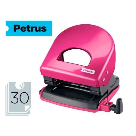 Taladrador petrus 62 wow fucsia metalizado capacidad 30 hojas