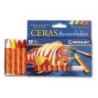 Lapices cera manley acuarelable caja de 12 unidades colores surtidos