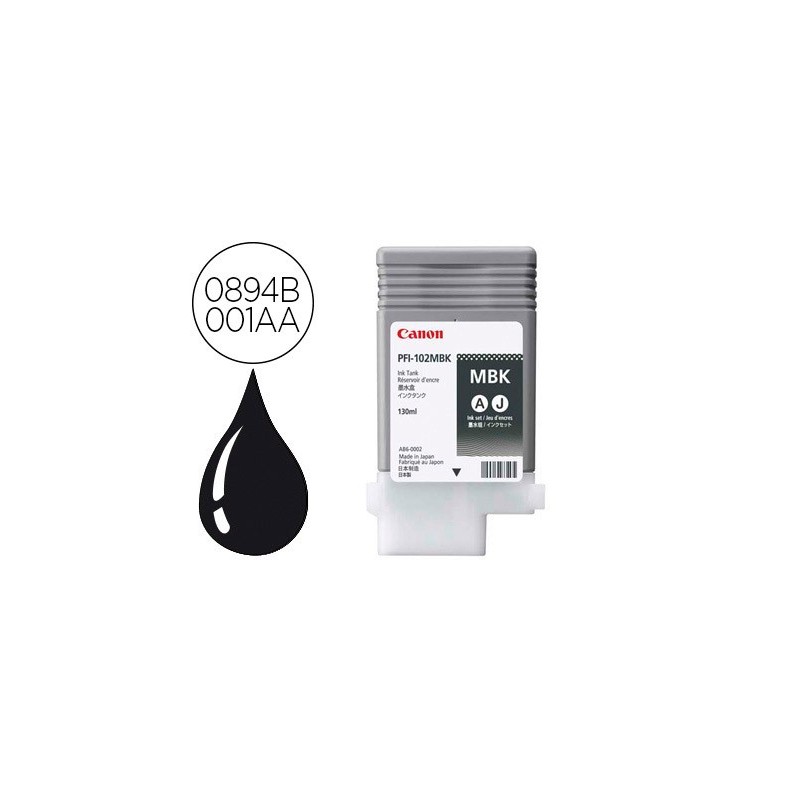 Ink-jet canon pfi-102mbk ink tank negro mate