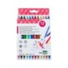 Rotulador liderpapel duo doble punta fina y gruesa caja de 12 unidades colores surtidos