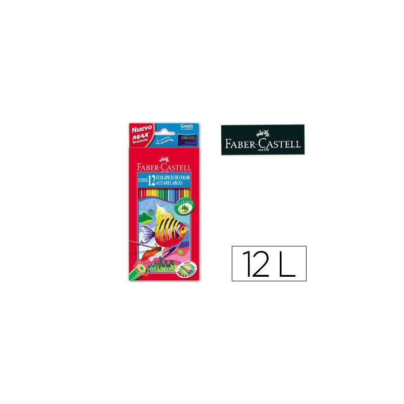 Lapices de colores faber castell acuarelables caja de 12 unidades colores surtidos Lapices de colores faber castell acuarelables caja de 12 unidades colores surtidos