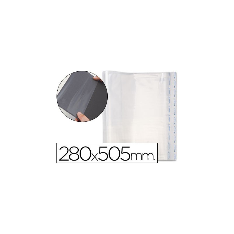 Forralibro pp ajustable adhesivo 280x505 mm