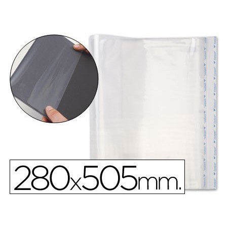Forralibro pp ajustable adhesivo 280x505 mm